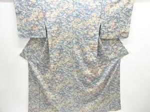 異国風景模様上代紬着物